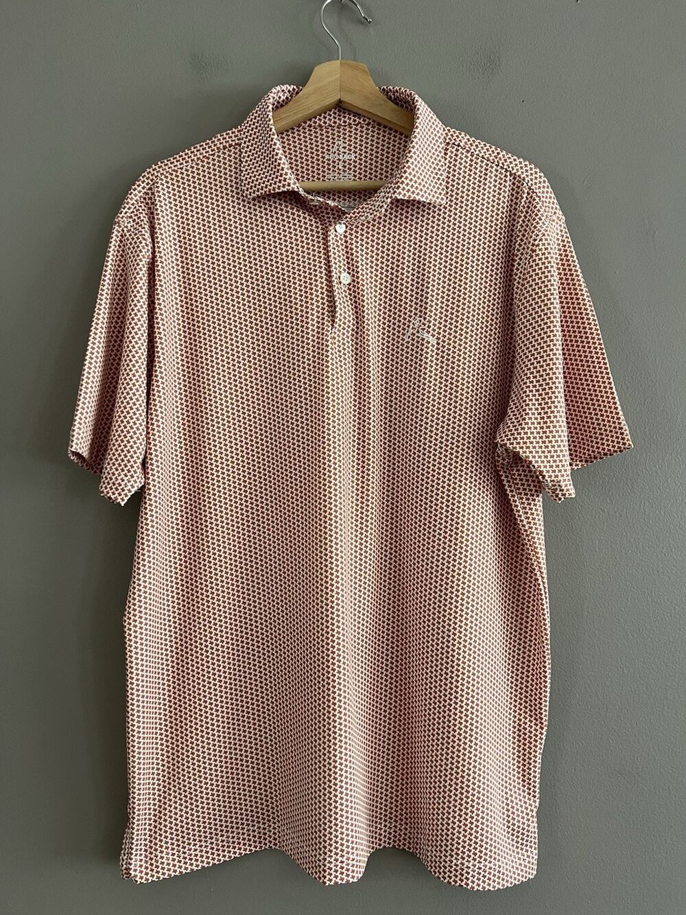 Rhoback Polo Shirt Mens Large Don’t Mess With Texas Short Sleeve Golf Stretch
